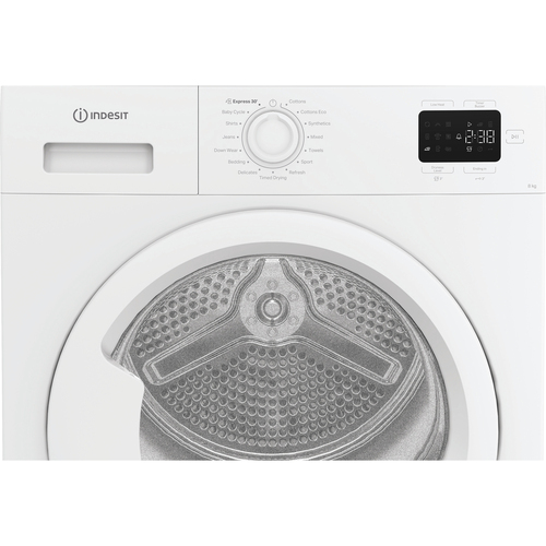 Indesit C Ysd 83D WW UK 8Kg Heat Pump Tumble Dryer - White - A++ Rated, White - image 6