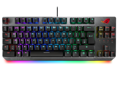 ASUS ROG Strix Scope TKL X802 клавиатура Игровой USB QWERTY Английский Черный, Серый