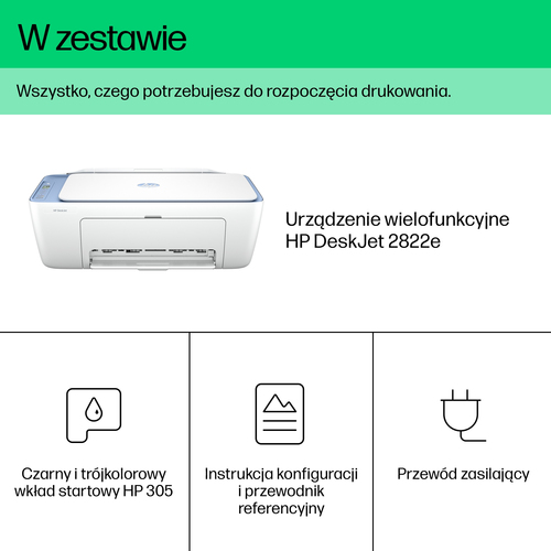 HP Inc. Urządzenie wielofunkcyjne DeskJet 2822e AIO Printer 588R4B