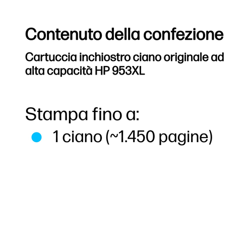 HP 953XL – Cartuccia ciano originale