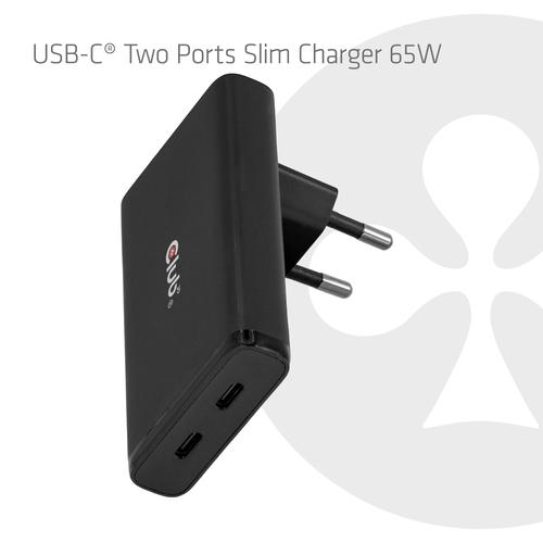 CLUB3D USB-C® Two Ports Slim Charger – image 2
