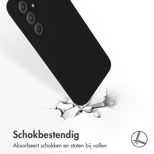 Accezz Liquid Silicone Backcover Samsung Galaxy A55 - Zwart, afbeelding 3
