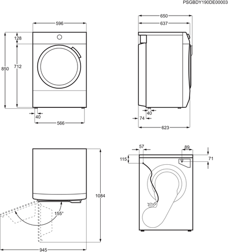 AEG TXH508A2R tumble dryer Freestanding Front-load – image 4