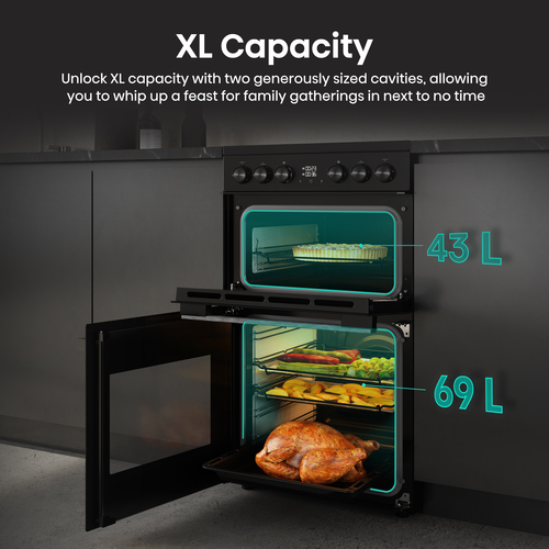 Hisense Hi6 Max 69/43L HDCEC5C10B 50 cm Electric Ceramic Cooker - Jet Black, Black - image 3