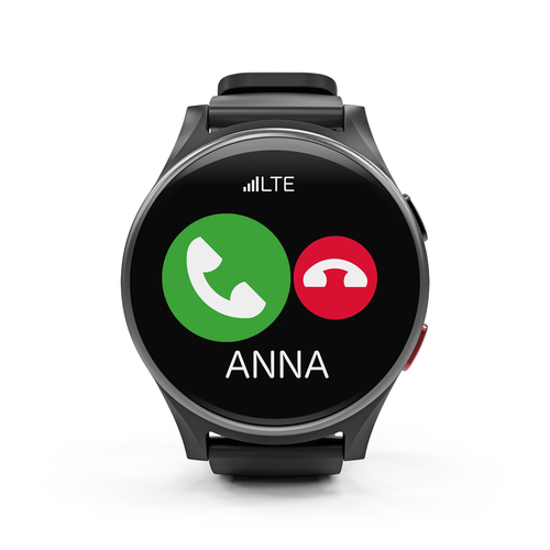 Emporia emporiaWATCH-LTE 2,79 cm (1.1") IPS Цифровой 240 x 240 пикселей Сенсорный экран 4G Черный, Серебристый Wi-Fi GPS (спутниковый)
