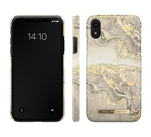 iDeal of Sweden Printed Case iPhone XR Sparkle Greige Marble – image 2