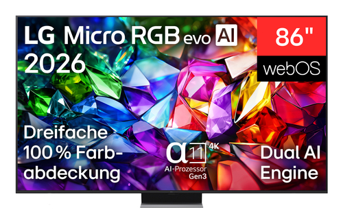 LG Micro RGB evo AI 86MRGB96B9B 2.18 m (86") 4K Ultra HD Smart TV Wi-Fi Black