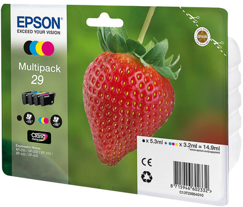 Epson 29 – Multipack nero + ciano + magenta + giallo originale (Fragola)