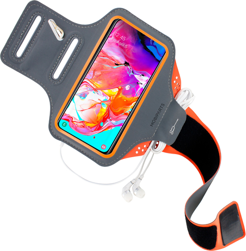 Mobiparts Comfort Fit Sport Armband Samsung Galaxy A70 (2019) Neon Orange – image 2