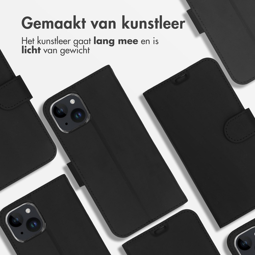 Accezz Wallet Softcase Bookcase iPhone 15 Telefoonhoesje Zwart, afbeelding 2