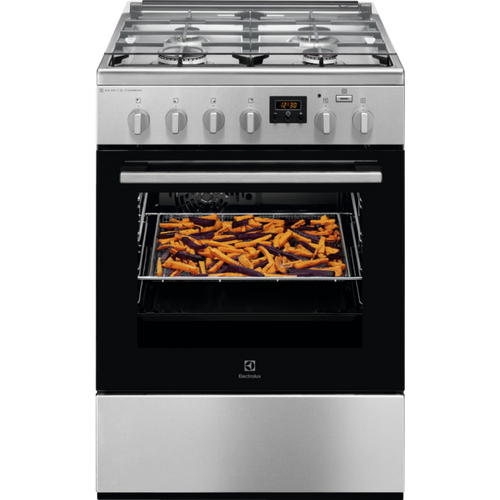 Electrolux LKK660200X Freestanding cooker Electric Gas Black, Stainless steel