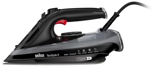 Braun TexStyle 5 SI 5088 BK Утюг для сухой глажки и отпаривания EloxalPlus soleplate 2800 W Черный