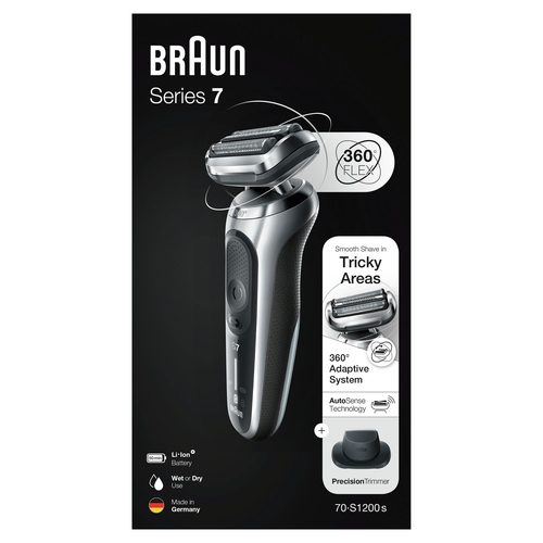 Braun Series 7 70-S1200s Foil shaver Trimmer Silver