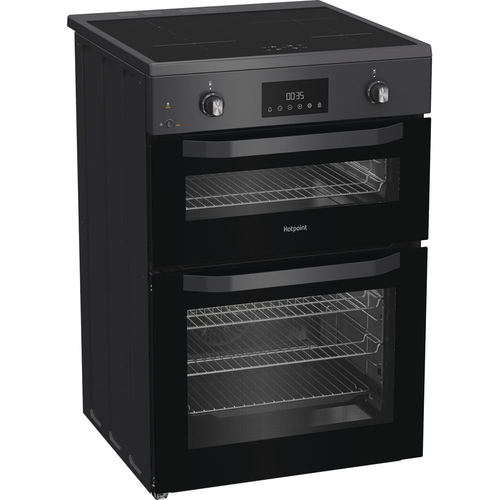 Hotpoint HDE6IDC2SA 60cm Double Oven Electric Cooker in Black Inductio - image 3