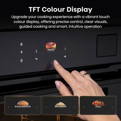 Hisense Hi8 BlackLine BAS6PH8BUKWF Electric Pyrolytic Steam Smart Oven - Jet Black, Black - image 3