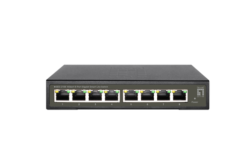 LevelOne GES-2108 сетевой коммутатор Управляемый L2 Gigabit Ethernet (10/100/1000) Черный