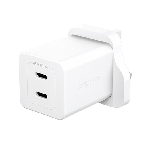 TURBO DUAL CHARGER GRAND PRIX 2 X USB-C 45W SILVER