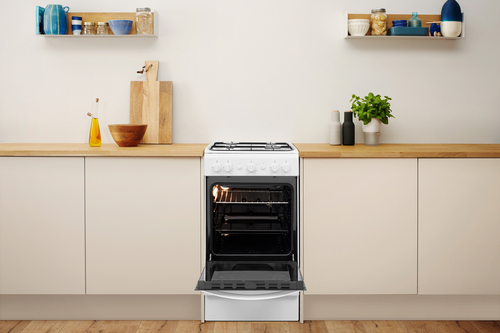 Indesit IS5G1KMW/U cooker Freestanding cooker Gas Black, White – image 9