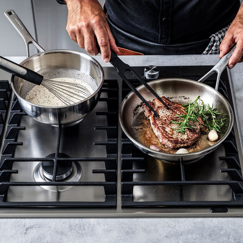 KitchenAid Multi-Ply Stainless Steel Chef's Pan in Silver Size: 20 cm Silver 20 cm - image 6