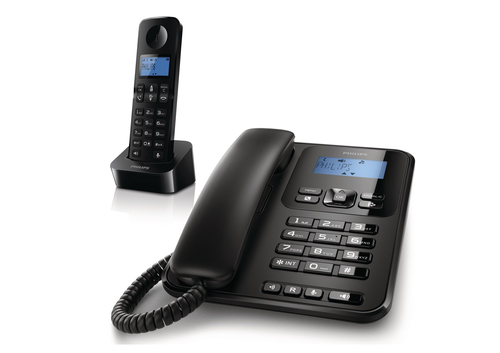 Philips X200B/90 telephone Analog/DECT telephone Caller ID Black