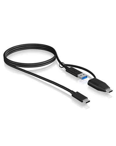 ICY BOX IB-CB034 USB кабель USB 3.2 Gen 2 (3.1 Gen 2) 1 m USB C USB A 10 Gbit/s Черный