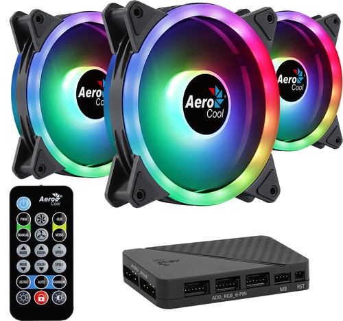 Aerocool Duo 12 Pro Корпус компьютера Вентилятор 12 cm Черный 3 шт