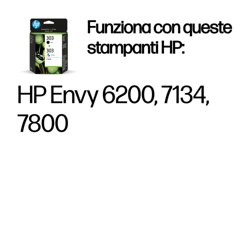HP 303 Combo – Multipack nero + tricromia originale