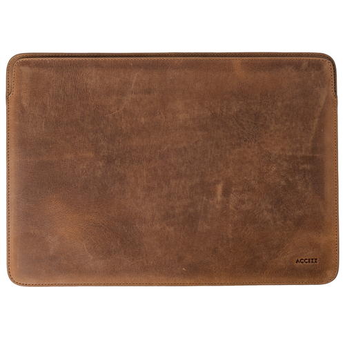 Accezz Leather hoes voor MacBook 15 inch Laptop sleeve Bruin