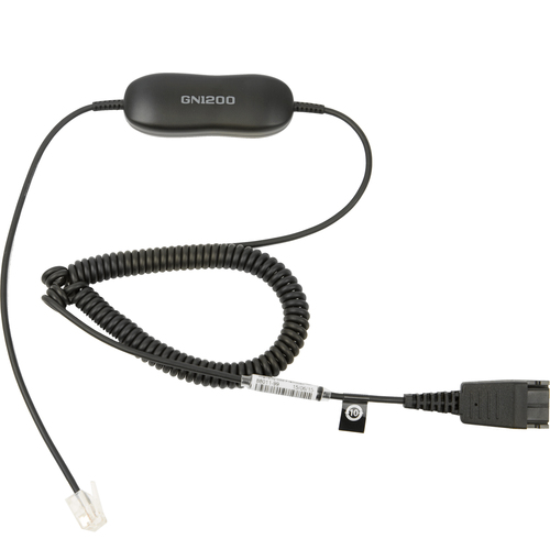 Cord QD to RJ10 coiled 0.7-2m