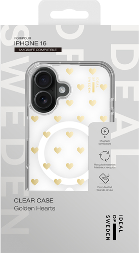 iDeal of Sweden Clear Case MagSafe iPhone 16 Golden Hearts – image 4