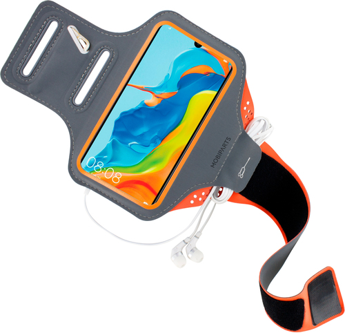 Mobiparts Comfort Fit Sport Armband Huawei P30 Lite Neon Orange – image 2