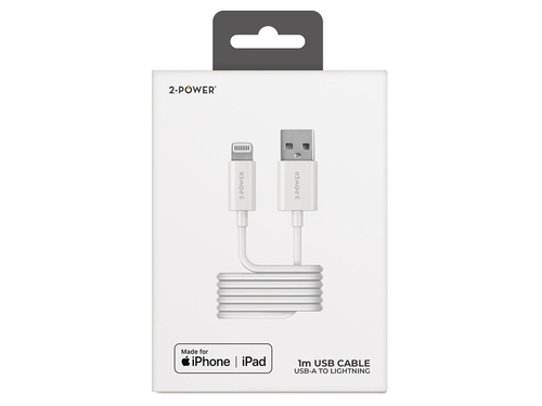 2-Power 1M USB-A to Lightning USB Cable, afbeelding 2