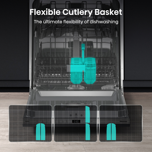 Hisense HV642C60UK dishwasher Fully built-in 14 place settings – image 4