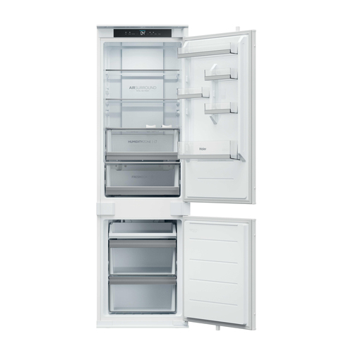 Haier HBW5518DK Integrated Smart 70/30 Fridge Freezer - Sliding Hinge, White - image 2