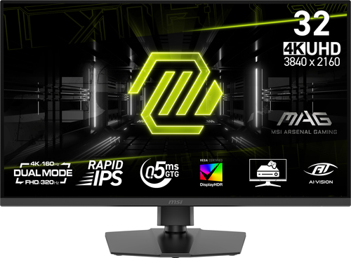 Msi Mag 322URDF E16 4K Ultra HD 32" Rapid Ips Dual-Mode Gaming Monitor - Black - image 1
