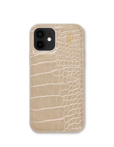 iDeal of Sweden Vegan Leather Case MagSafe iPhone 12 / 12 Pro Warm Beige Croco