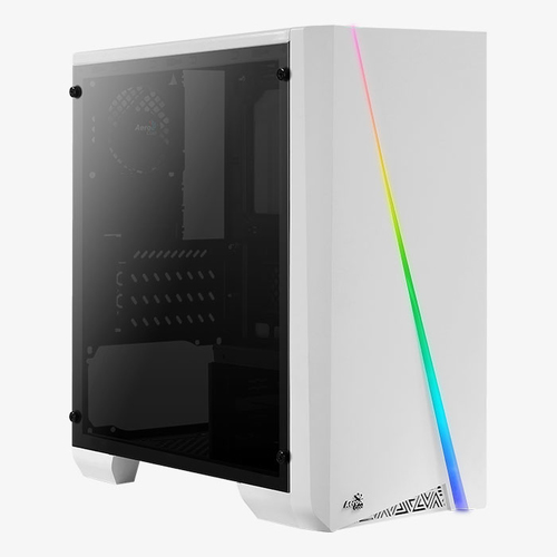 Caja micro-atx cylon mini white frontanl elegante con linea de iluminacion rgb lateral transluciodo acrilico lector sd y microsd 198 w x459(h