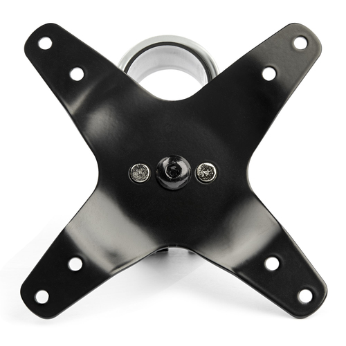 StarTech.com Desk Mount Quad Monitor Arm, Premium Articulating VESA 4 Monitor Mount 2x2 up to 27, Ergonomic Height Adjustable Pole Mount, Tilt/Swivel/Rotate, C-Clamp/Grommet, Silver - Heavy-duty VESA Mount (ARMQUADPS) Monteringssæt 4 skærme 13-27 – billede 3