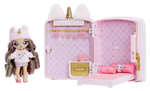 Na! Na! Na! Surprise 3-in-1 Backpack Bedroom Unicorn Playset- Britney Sparkles