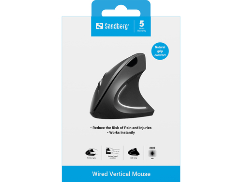 Sandberg Wired Vertical Mouse,, afbeelding 8