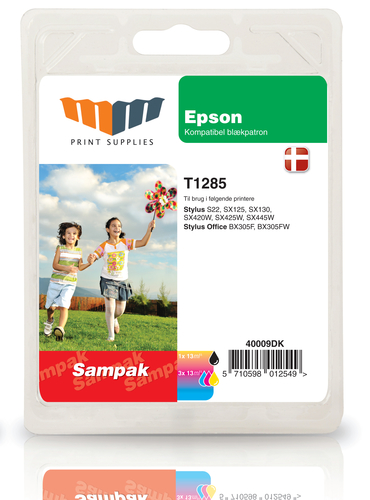 MM Value Pack T1285 (Black/Cyan/Magenta/Yellow) Inkjet Cartridge Bundle - Replaces Epson T1285