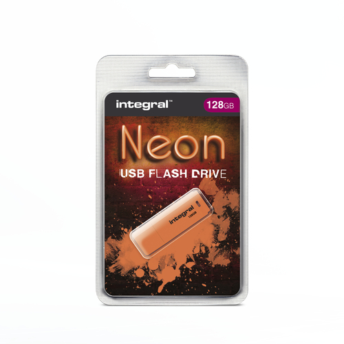 Integral 128GB USB2.0 DRIVE NEON ORNG – image 2