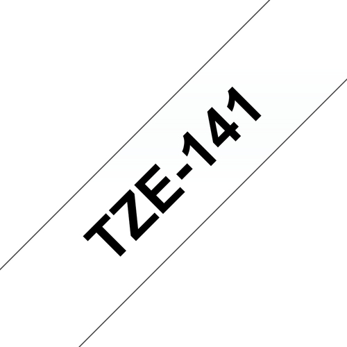 Brother P-Touch TZe Laminated Tape 18mm x 8m Black on Clear TZE141 - image 1
