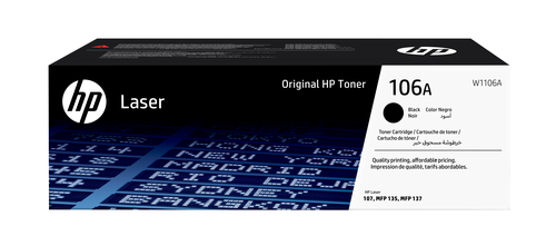 HP 106A Original Laser Toner Cartridge Black W1106A - image 1