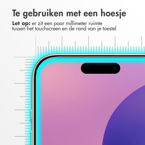 Accezz Gehard Glas Screenprotector 2-pack iPhone 16 Pro Max, afbeelding 3