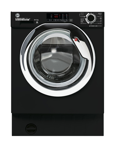 Hoover H-WASH 300 LITE HBDS485D1ACBE80 washer dryer Built-in Front-load Black – image 1