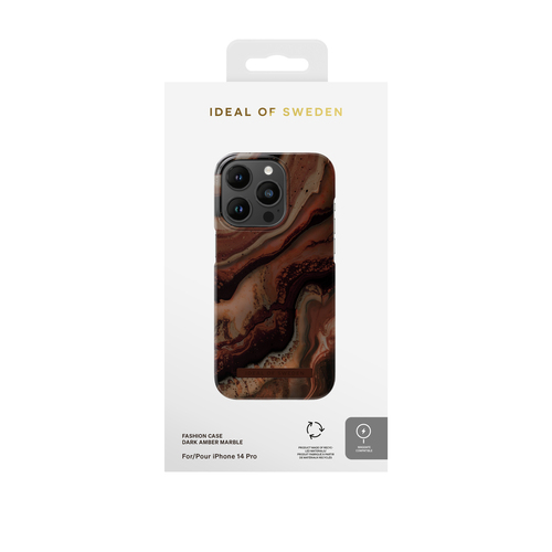 iDeal of Sweden Printed Case MagSafe iPhone 14PR Dark Amber Marble – image 2