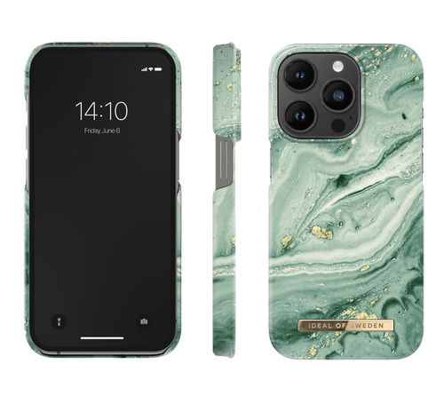 iDeal of Sweden Printed Case iPhone 14PR Mint Swirl Marble – image 2