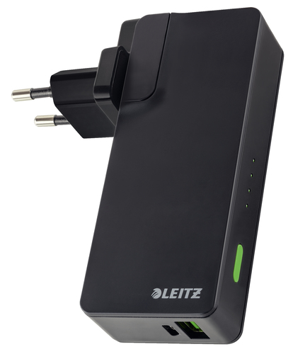 Leitz Complete USB Travel Wall Charger and Power Bank 3000