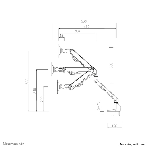Neomounts FPMA-D750DWHITE2 - Bevestigingskit (bevestiging op bureau), afbeelding 7